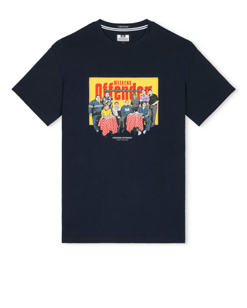 Weekend Offender Satriale's Graphic Tee Soprano Navy Granatowy