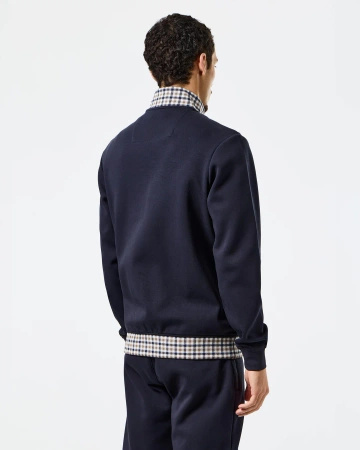 Weekend Offender Alameda Jacquard Rib Track Top Navy Kurtka Rozsuwana