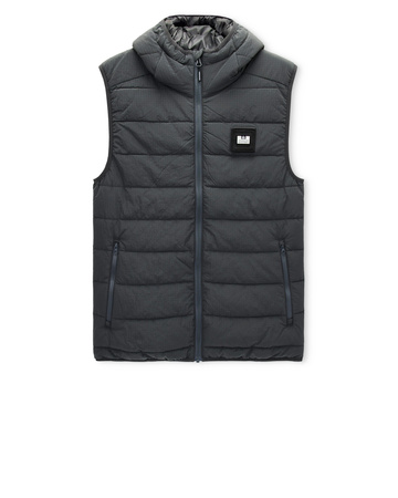 Weekend Offender Toronto Padded Gilet With Hood Cyclone Kamizelka z kapturem Szara