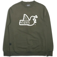 Peaceful Hooligan Outline Sweatshirt Olive