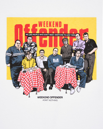 Weekend Offender Satriale's Graphic Tee Soprano White Biały