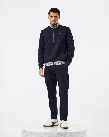 Weekend Offender Alameda Jacquard Rib Track Top Navy Kurtka Rozsuwana