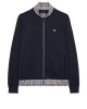 Weekend Offender Alameda Jacquard Rib Track Top Navy Kurtka Rozsuwana