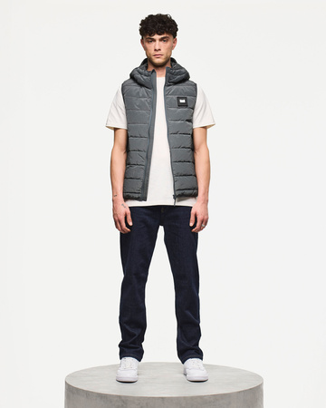 Weekend Offender Toronto Padded Gilet With Hood Cyclone Kamizelka z kapturem Szara