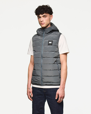 Weekend Offender Toronto Padded Gilet With Hood Cyclone Kamizelka z kapturem Szara