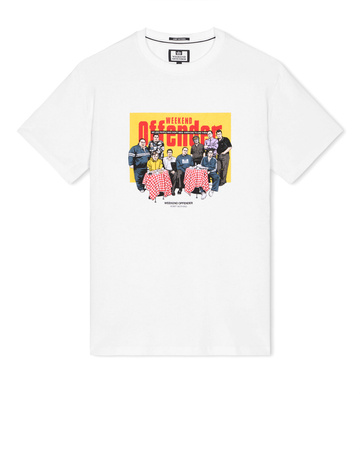 Weekend Offender Satriale's Graphic Tee Soprano White Biały