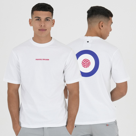 Peaceful Hooligan Target T-Shirt White Biały