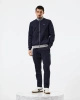 Weekend Offender Alameda Jacquard Rib Track Top Navy Kurtka Rozsuwana