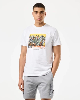 Weekend Offender Selhurst Graphic Tee Eric Cantona Kung Fu Kick White
