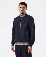 Weekend Offender Alameda Jacquard Rib Track Top Navy Kurtka Rozsuwana