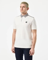 Weekend Offender Costa Check Collar Polo Ghost/Mid House Check Koszulka Polo