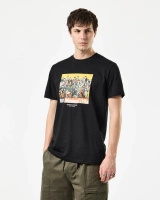 Weekend Offender Selhurst Graphic Tee Eric Cantona Kung Fu Kick Black
