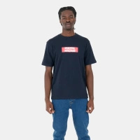 Peaceful Hooligan Box Logo T-Shirt Navy
