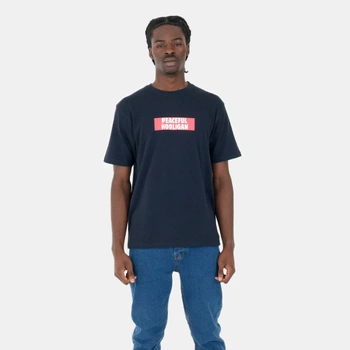 Peaceful Hooligan Box Logo T-Shirt Navy